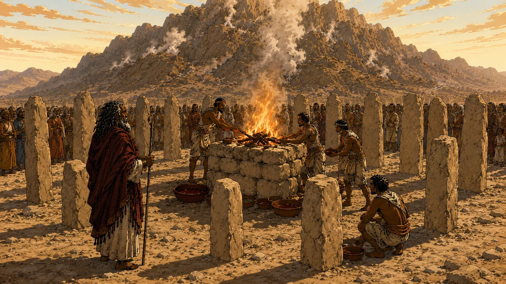 The Altar and the Twelve Pillars — Exodus 24:4–5